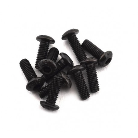 SCREW BUTTON HEAD HEX 3X10MM STEEL BLACK (10 PCS)