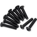 SCREW BUTTON HEAD HEX 3X16MM STEEL BLACK (10 PCS)
