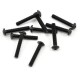 SCREW BUTTON HEAD HEX 3X18MM STEEL BLACK (10 PCS)