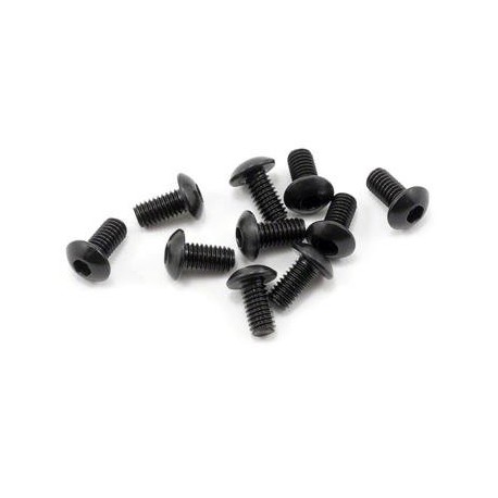SCREW BUTTON HEAD HEX 3X6MM STEEL BLACK (10PCS)