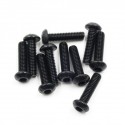 SCREW BUTTON HEAD HEX 3X12MM STEEL BLACK (10 PCS)