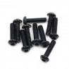 SCREW BUTTON HEAD HEX 3X12MM STEEL BLACK (10 PCS)