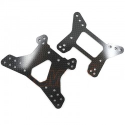 YEAH RACING FRONT & REAR GRAPHITE DAMPER MOUNT FOR TAMIYA TOP FORCE