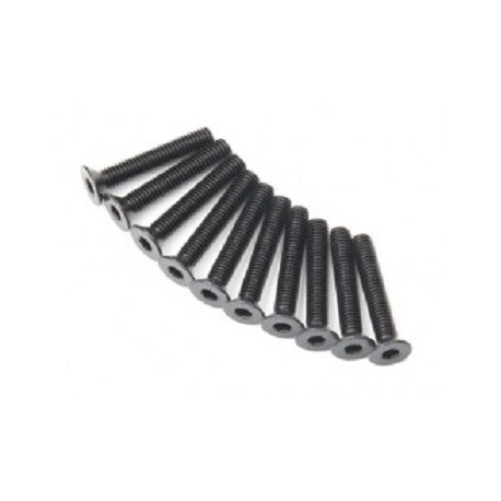 SCREW COUNTERSUNK HEX 3X14MM STEEL BLACK (10PCS)