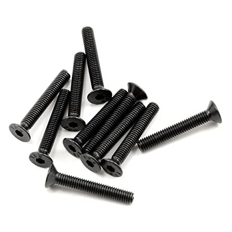 SCREW COUNTERSUNK HEX 3X20MM STEEL BLACK (10PCS)