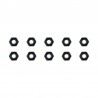 TEAM CORALLY - STEEL NYLSTOP NUT M2.5 - BLACK COATED - 10 PCS
