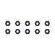 TEAM CORALLY - STEEL NYLSTOP NUT M3 - BLACK COATED - 10 PCS