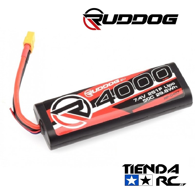 RUDDOG 5200mAh 50C 7.4V LiPo Stick Pack Akku mit T-Stecker - Hohe Leistung für RC-Cars - TRA