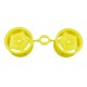 TAMIYA BUGGY REAR STAR-DISH WHEELS (FLUOR.YEL.)