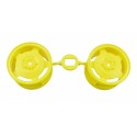 TAMIYA BUGGY REAR STAR-DISH WHEELS (FLUOR.YEL.)