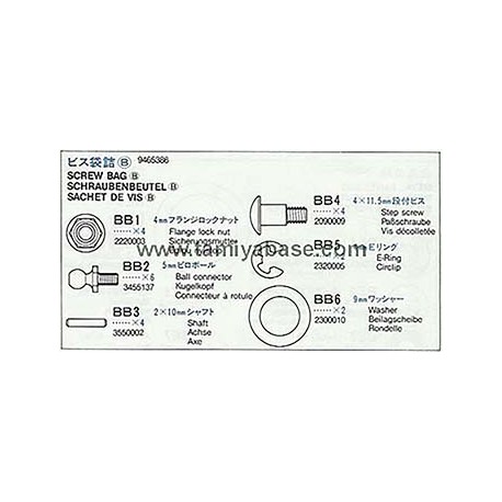 TAMIYA SCREW BAG B 4WD