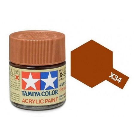 TAMIYA X34 MARRON METALICO