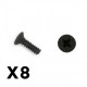 FTX OUTBACK MINI 3.0 FLAT HEAD SELF TAPPING SCREW 1.7X6 (8PCS)