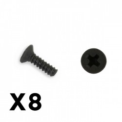 FTX OUTBACK MINI 3.0 FLAT HEAD SELF TAPPING SCREW 1.7X6 (8PCS)