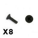 FTX OUTBACK MINI 3.0 FLAT HEAD SELF TAPPING SCREW 1.7X6 (8PCS)