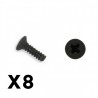 FTX OUTBACK MINI 3.0 FLAT HEAD SELF TAPPING SCREW 1.7X6 (8PCS)