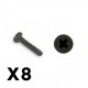 FTX OUTBACK MINI 3.0 ROUND HEAD SELF TAPPING SCREW 1.4X6 (8P)