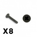 FTX OUTBACK MINI 3.0 ROUND HEAD SELF TAPPING SCREW 1.4X6 (8P)