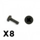 FTX OUTBACK MINI 3.0 ROUND HEAD SELF TAPPING SCREW 1.7X5 (8PC)