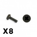 FTX OUTBACK MINI 3.0 ROUND HEAD SELF TAPPING SCREW 1.7X5 (8PC)