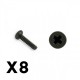 FTX OUTBACK MINI 3.0 ROUND HEAD SELF TAPPING SCREW 1.7X7 (8PC)