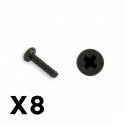 FTX OUTBACK MINI 3.0 ROUND HEAD SELF TAPPING SCREW 1.7X7 (8PC)