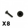 FTX OUTBACK MINI 3.0 ROUND HEAD SELF TAPPING SCREW 1.7X7 (8PC)