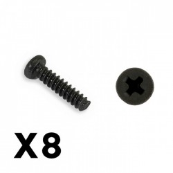FTX OUTBACK MINI 3.0 ROUND HEA D SELF TAPPING SCREW 2X8 (8PC)