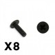 FTX OUTBACK MINI 3.0 BUTTON HEAD METRIC HEX SCREW 2X5 (8PC)