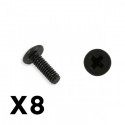 FTX OUTBACK MINI 3.0 BUTTON HEAD METRIC HEX SCREW 2X5 (8PC)