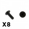 FTX OUTBACK MINI 3.0 BUTTON HEAD METRIC HEX SCREW 2X5 (8PC)