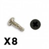 FTX OUTBACK MINI 3.0 BUTTON HEAD METRIC HEX SCREW 2X6 (8PC)