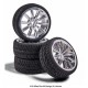 CARSON 1/10 WHEEL SET M-DESIGN (CHROME)