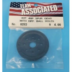 ASSOCIATED 83T 48P SPUR GEAR WITH DIFF. BALL HOLES