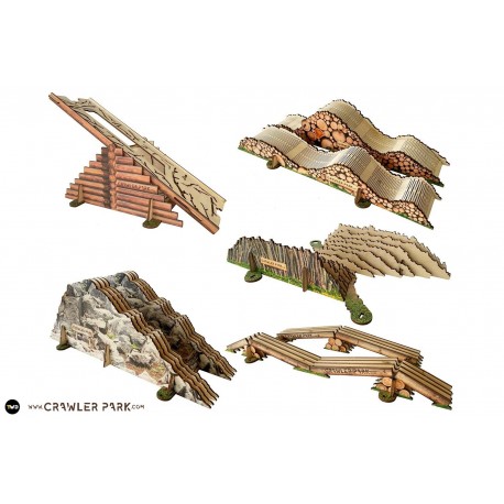 KIT OF 5 OBSTACLES FOR 1/24 RC CRAWLER PARK CIRCUIT