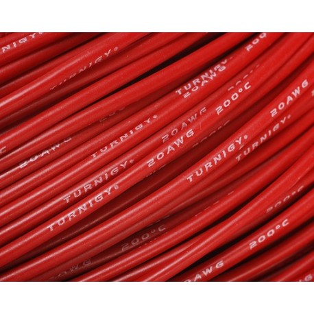 CABLE DE SILICONA DE 20AWG ROJO