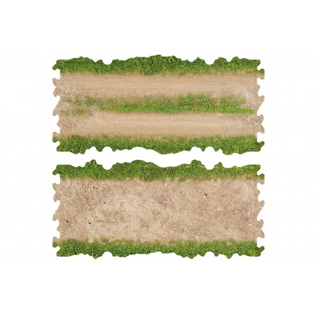 2x Rectas De Tierra Y Hierba Para Circuito 1/24 1/18 RC Crawler Park