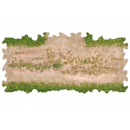 2x Cruces En Forma De T Con Hierba Para Circuito 1/24 1/18 RC Crawler Park