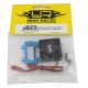 YEAH RACING ALUMINUM MOTOR FAN MOUNT BRACE BLUE W/YA-0180 FAN FOR TAMIYA XV-01