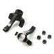 TAMIYA ALUMINUM REAR HUB SET WITH WASHERS (BK) FOR TAMIYA AVANTE 2011/EGRESS/VQS 2020