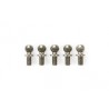 TAMIYA 5X5MM ALUMINUM HEX HEAD BALL CONECTOR (FLUORINE COATED)