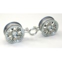 TAMIYA MEDIUM-NARROW  MESH WHEELS (SILVER)