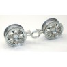 TAMIYA MEDIUM-NARROW  MESH WHEELS (SILVER)