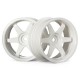 HPI TE37 WHEEL 26MM WHITE (6MM OFFSET)