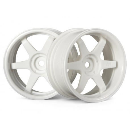 HPI TE37 WHEEL 26MM WHITE (6MM OFFSET)