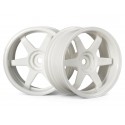 HPI TE37 WHEEL 26MM WHITE (6MM OFFSET)