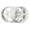 HPI TE37 WHEEL 26MM WHITE (6MM OFFSET)