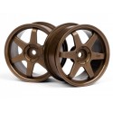 HPI TE37 WHEEL 26MM BRONZE (0MM OFFSET)