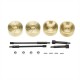 AXIAL SCX24 6MM BRASS WHEEL WEIGHT WITH HEX ADAPTOR AND DRIVE SHAFTS (4PCS)