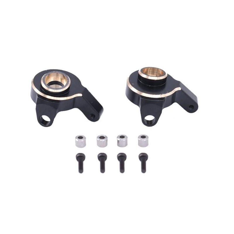 AXIAL SCX24 BRASS FRONT STEERING KNUCKLES BLACK/GOLD 7G (2PCS) Tienda RC
